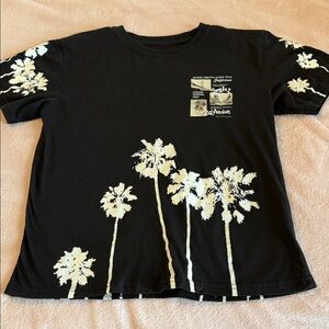 Tropical Black Palm Tree Kids T-Shirt